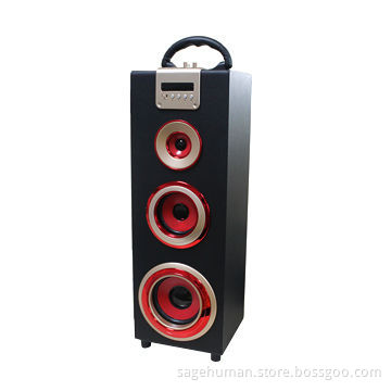 Passive 2.1CH Portable Speaker with Subwoofer, Supports USB/SD/FM and Rechargeable Battery